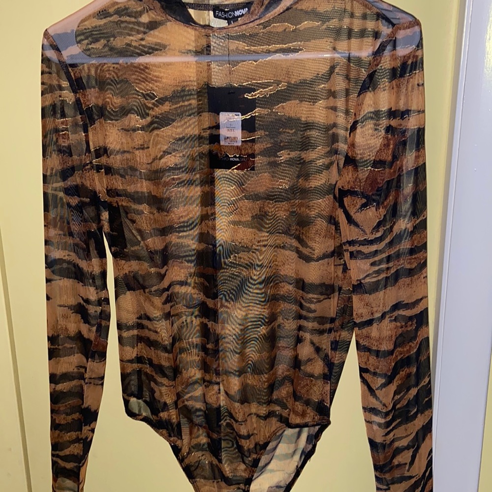 Tiger Print Bodysuit